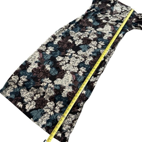 Walter Baker Floral Maxi Dress S Long Sleeve Puff Shoulder Slit Detail Kendall - Picture 14 of 14